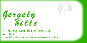 gergely wille business card